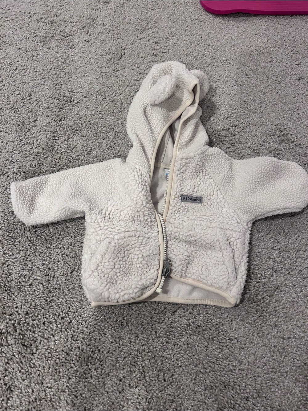 Columbia Cream Sherpa Hooded Baby Jacket